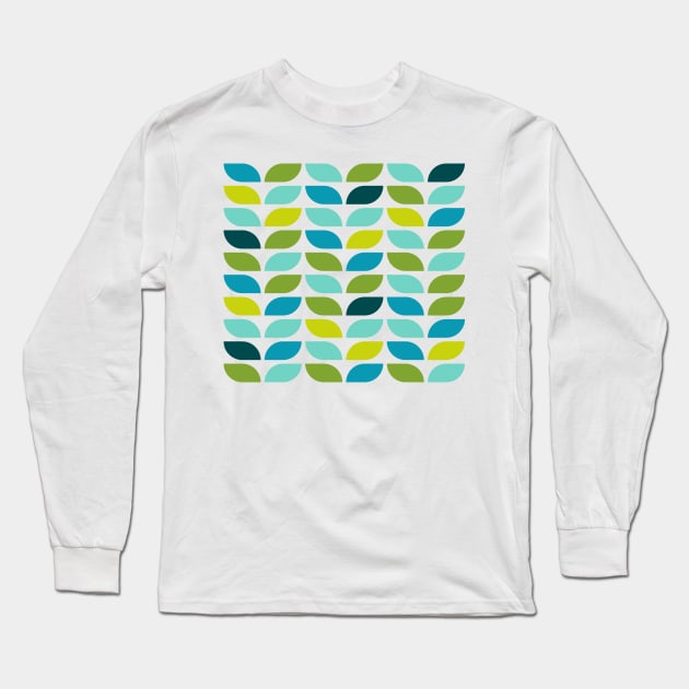 Geometric Pattern: Leaf: Spring Long Sleeve T-Shirt by Red Wolf